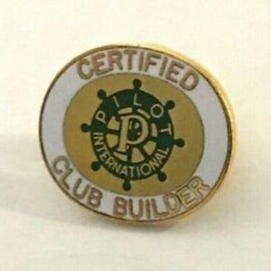Pilot International Lapel Tie Pin Certified Service Club Builder Riverboat Wheel